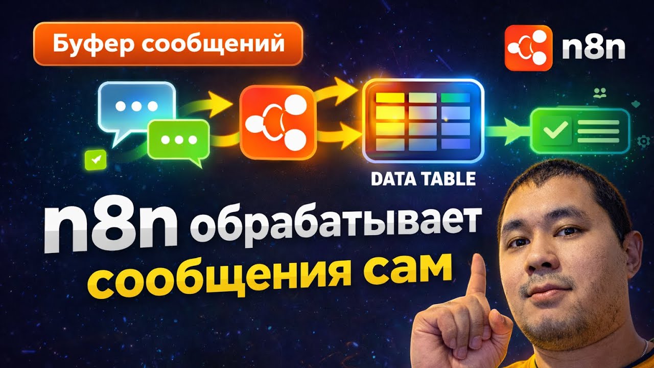 Как сделать буфер сообщений в n8n для ИИ агента | n8n Data Tables