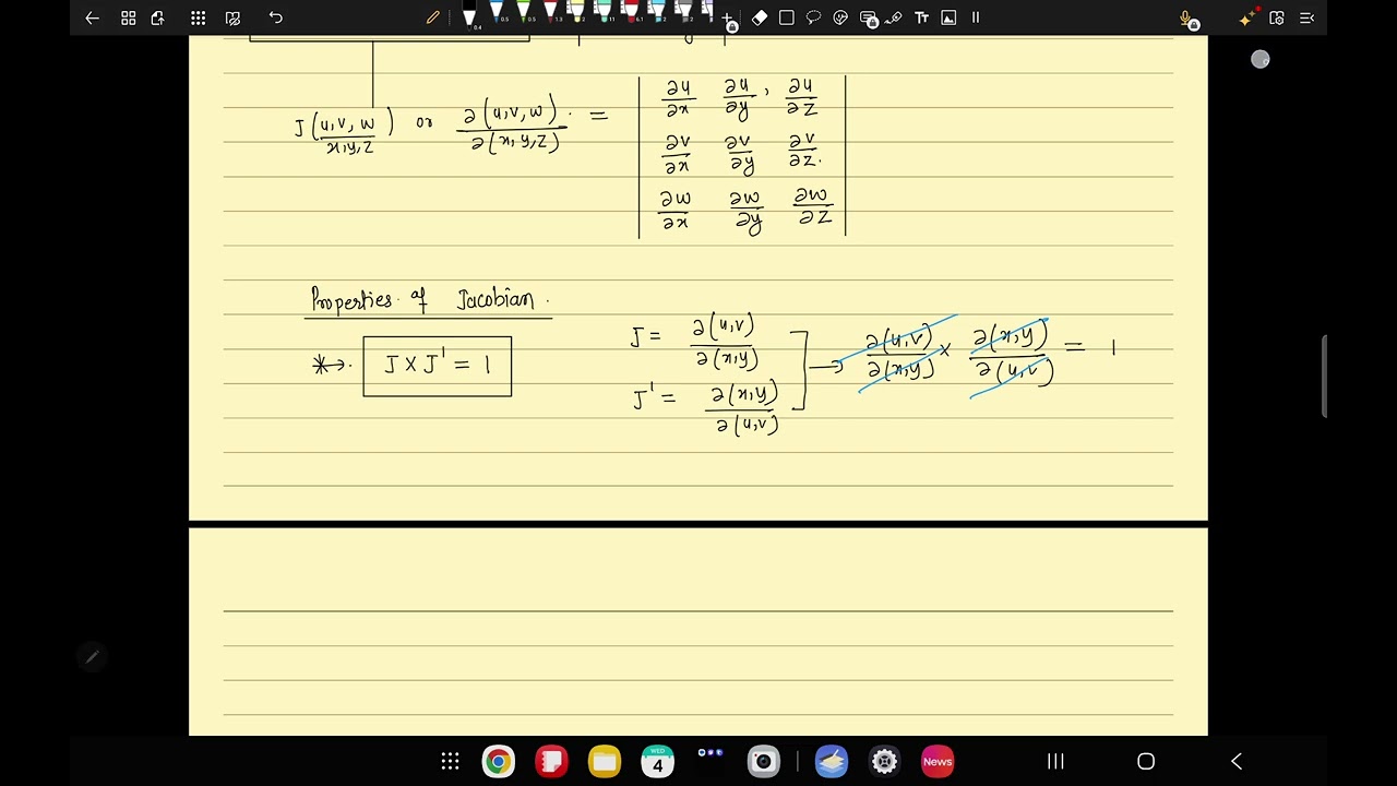 Jacobian and its properties II BBMKU , syllabus # physics Honr's semester 1   IIT - JAM,Gate 