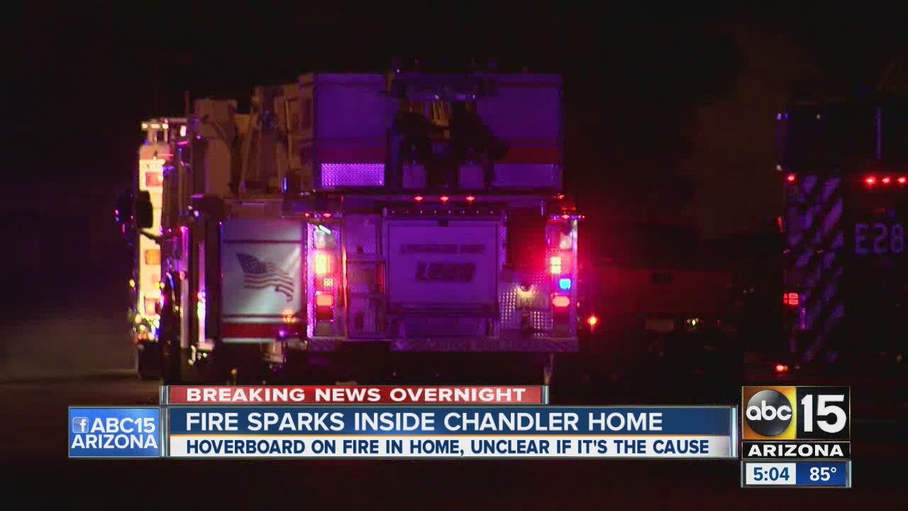 Hoverboard on fire inside Chandler home