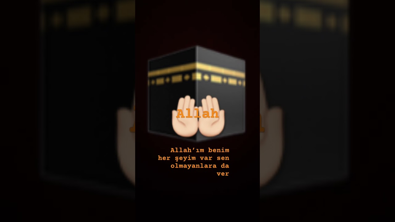 Allah’ım benim her şeyim var sen olmayanlara da ver🥺
