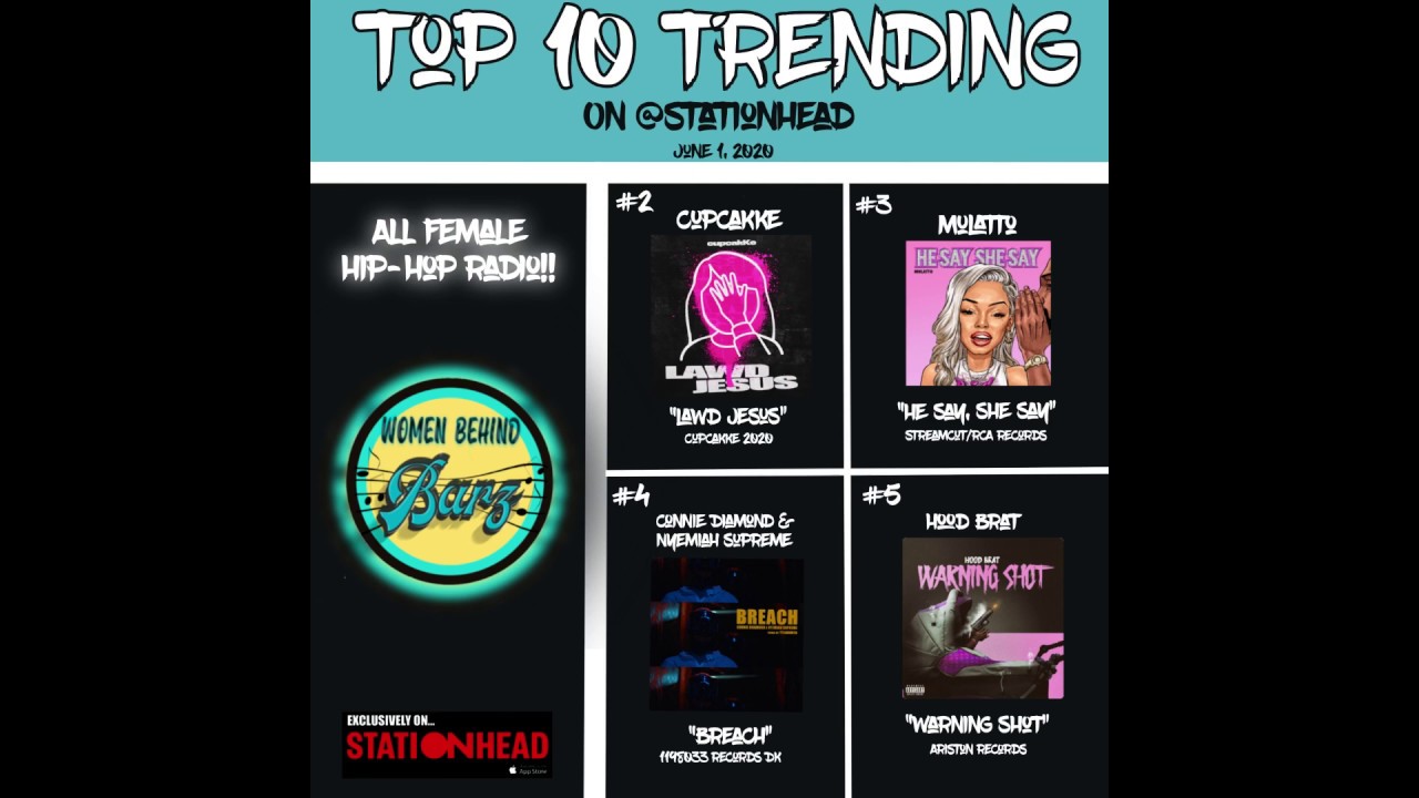 Female Hip Hop Top 10 Trending Song S- June 1st - June 6th