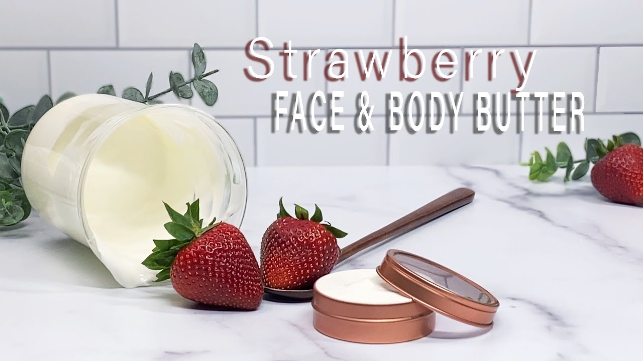DIY Strawberry Face & Body Butter |VEGAN, TRIPLE WHIPPED | ft. OSLOVE ORGANICS