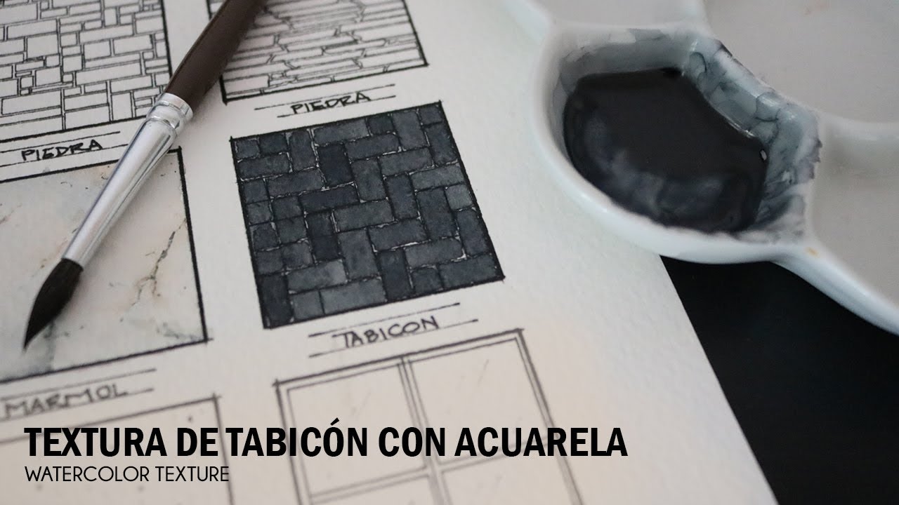 TEXTURA DE TABICÓN CON ACUARELA