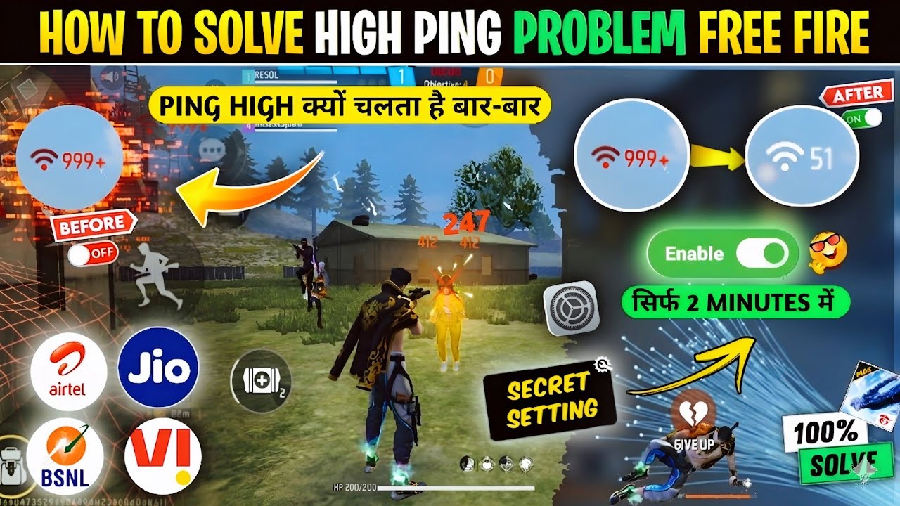 Free Fire Network Problem 2026🤯 Free Fire High Ping Problem | How To Solve Ping Problem In Free Fire
