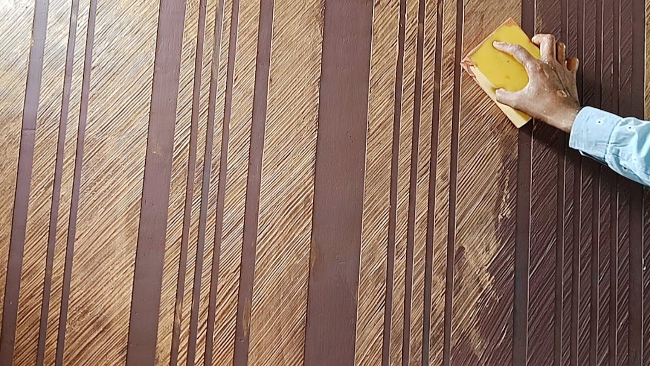 Golden wall texture | Rustic metalic wall texture painting | Sunmica effect design