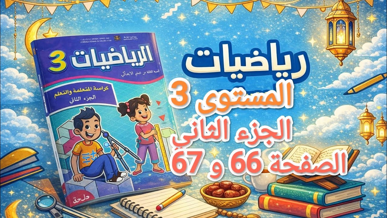 الثالث ابتدائي الرياضيات الجزء الثاني درس المثلثات: تصنيف المثلثات الصفحة 66 و 67 المدرسة الرائدة 