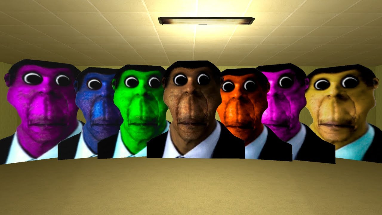 OBUNGA FAMILY CHASED ME IN THE HOTEL LOBBY GMOD BOTS#Nextbots_#Garry's world 200k