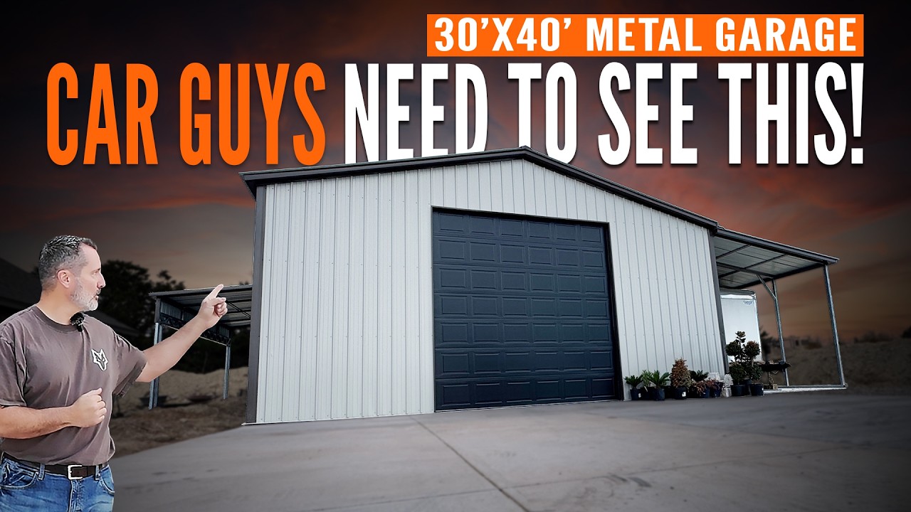 When 30x40 Race Car Shop DONE RIGHT! | Workshop Garage Tour | WolfSteel Buildings