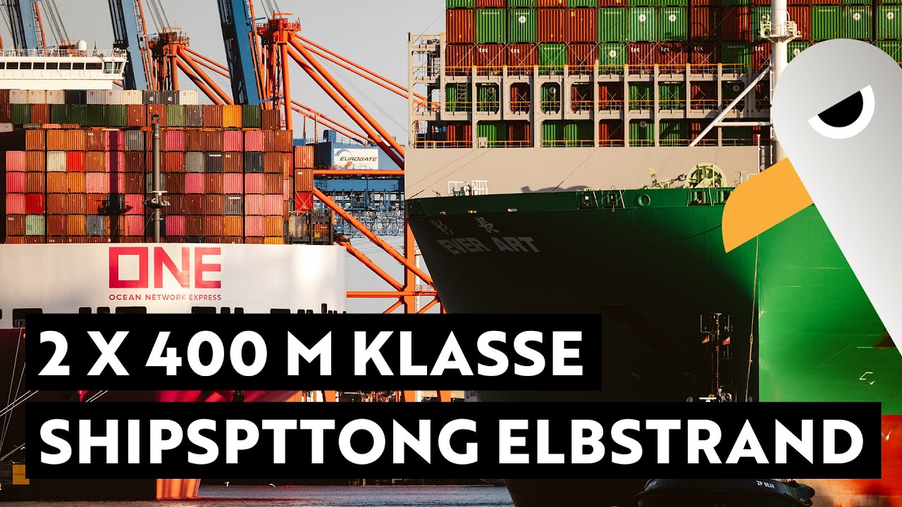 Shipspotting am Elbstrand / EVER ART & CMA CGM MONTMARTRE ⚓️ Hamburg Hafen Live