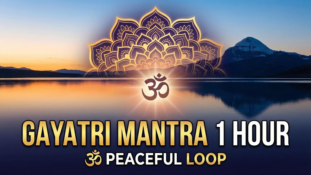 Gayatri Mantra 1 Hour Peaceful Loop | Om Bhur Bhuva Swaha Deep Meditation & Relaxation ॐ #hindu