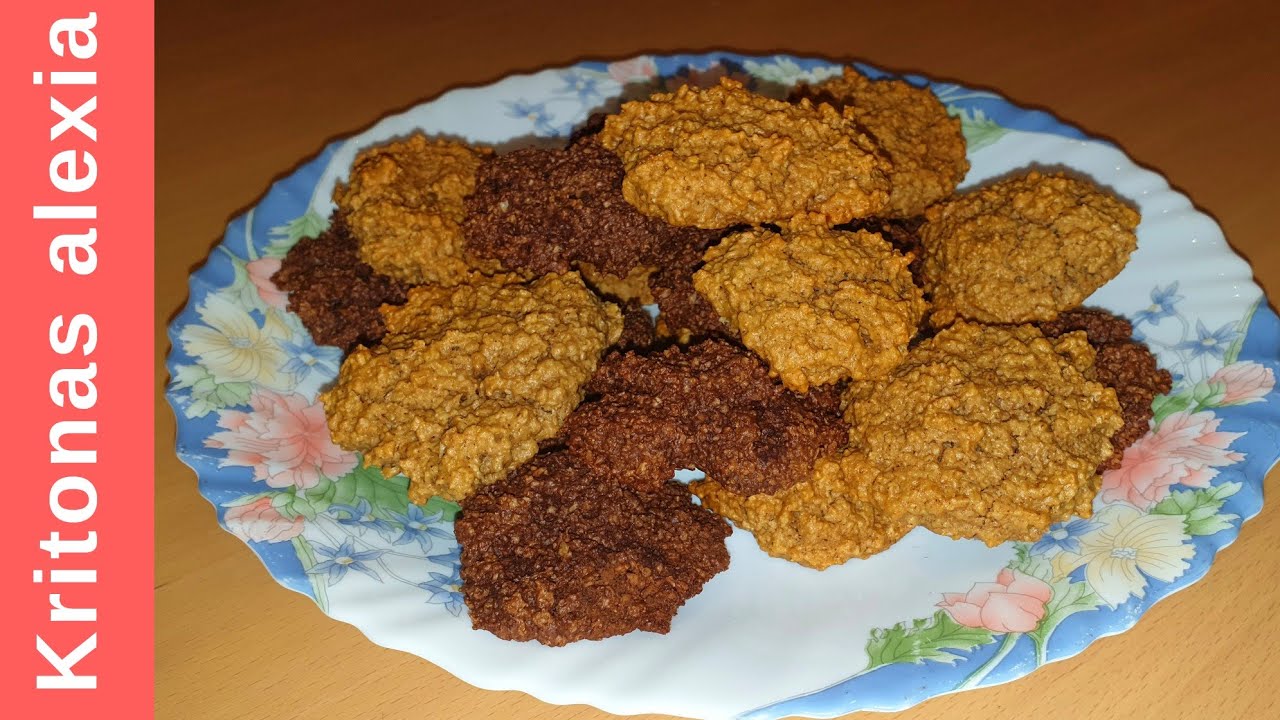 Μπισκότα  χωρίς ζάχαρη με ταχίνι και μέλι! Healthy oat cookies with honey  @Kritonasalexia 