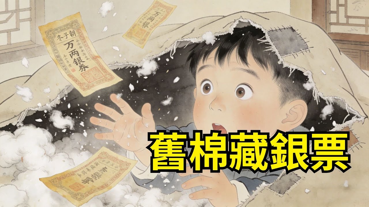 爺爺臨終，大伯搶走房契地契，只給孫子留下一牀發硬的破棉被。寒冬臘月，孫子凍得發抖扯開棉被補丁，碎棉絮中竟飄出前朝泛黃#心事郵局#民間故事#傳統故事#故事頻道#聽書#睡前故事