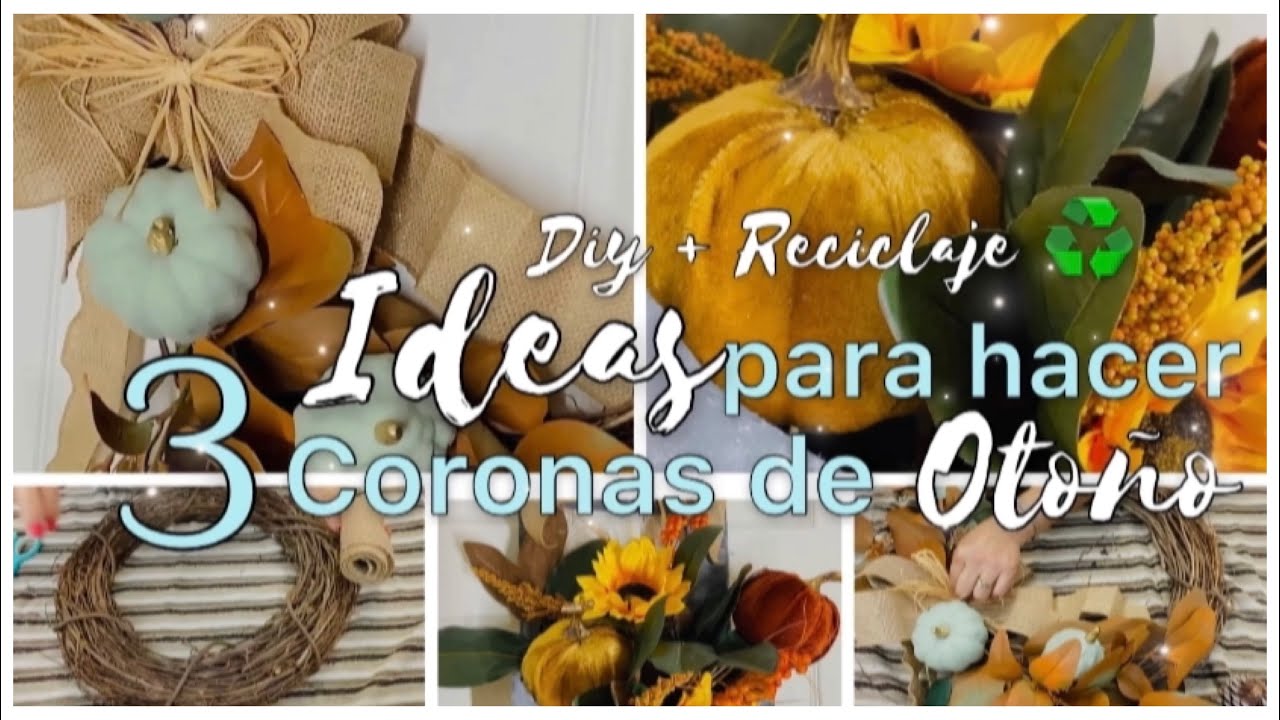 DIYs: Ideas para decorar en otoño🍁IDEAS PARA HACER CORONAS SÚPER ECONÓMICAS/ Fall Decor Ideas 2021