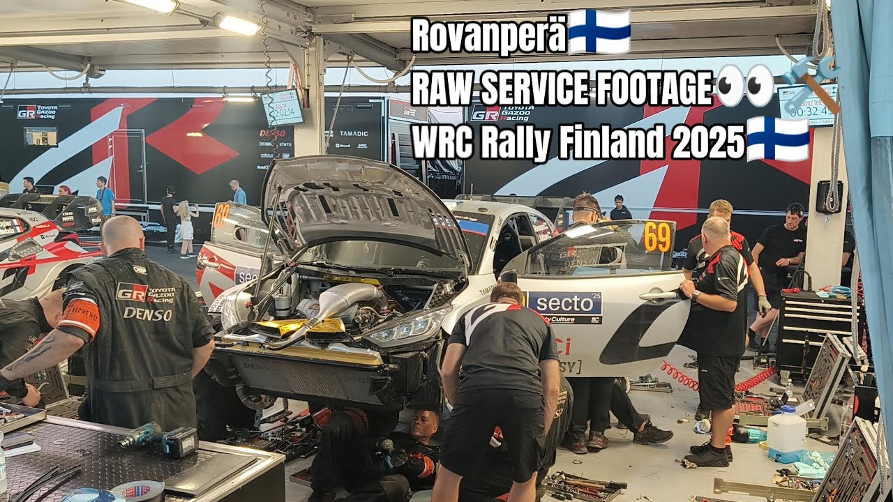 Rovanperä🇫🇮 | RAW SERVICE FOOTAGE👀🛠️ | WRC Rally Finland 2025🇫🇮