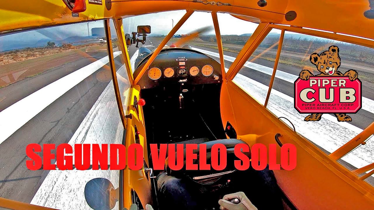 SEGUNDO VUELO SOLO Piper J3! Una tarde de mucho aprendizaje ! CC-ALK