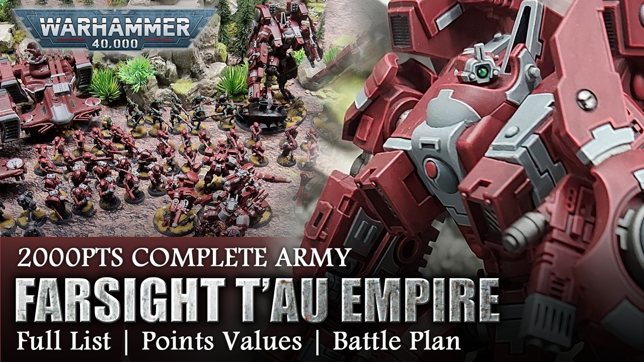 Farsight T'au Empire 2000pts Army Warhammer 40K 10th Edition Tier List, Showcase