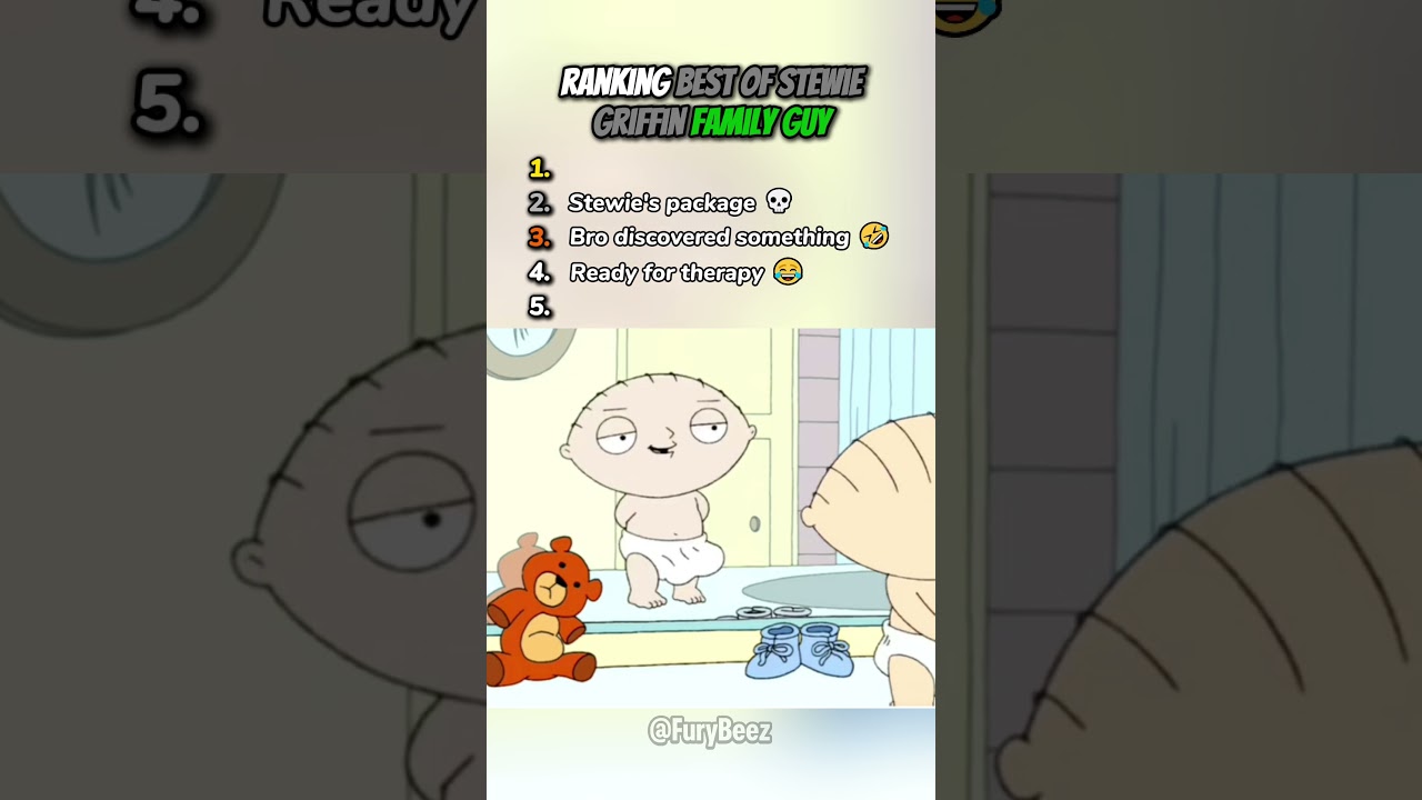 Ranking Best of Stewie Griffin in Family Guy 😭