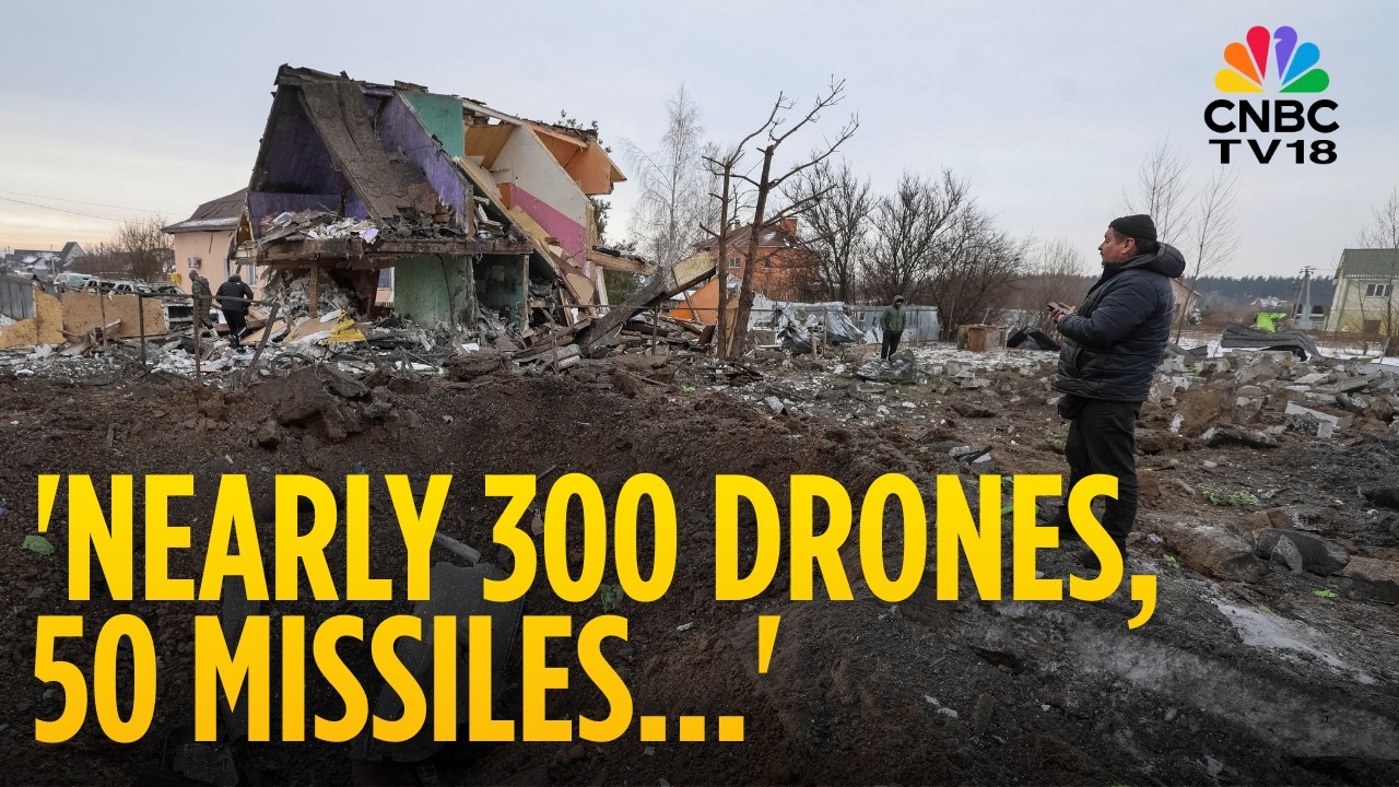 Russia Launched 50 Missiles, 297 Drones At Ukraine Overnight, Kyiv's Air Force Says | N18G