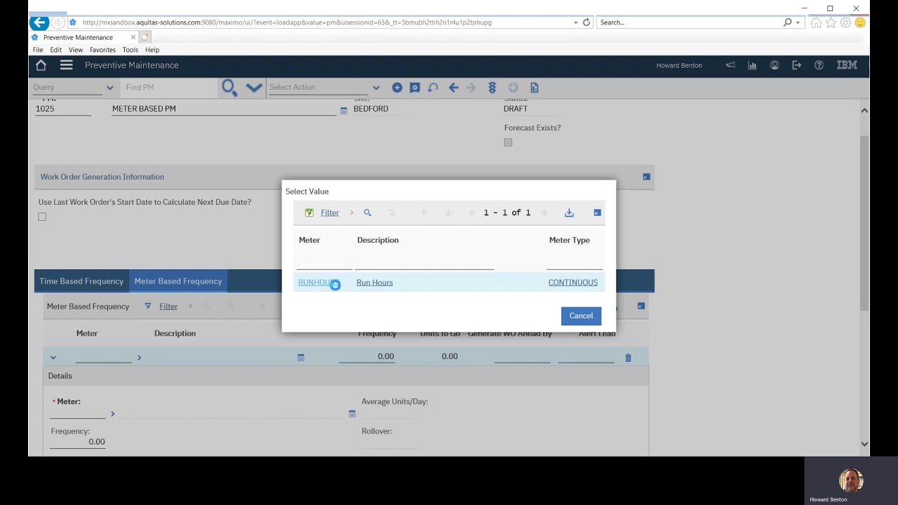 Meter-Based PM Records in Maximo