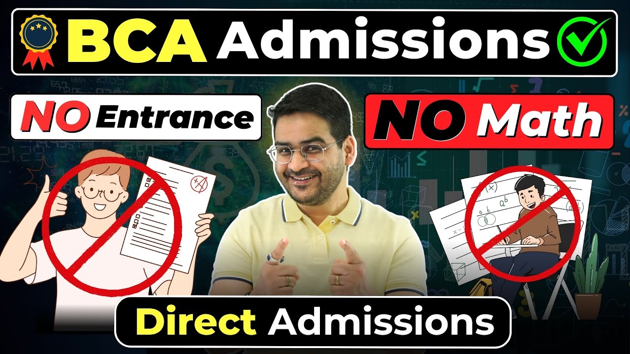 💯Easy BCA Admissions! No Entrance, Non Math & Low Fees BCA Colleges 😱#bca #bcaadmissions #bcacourse