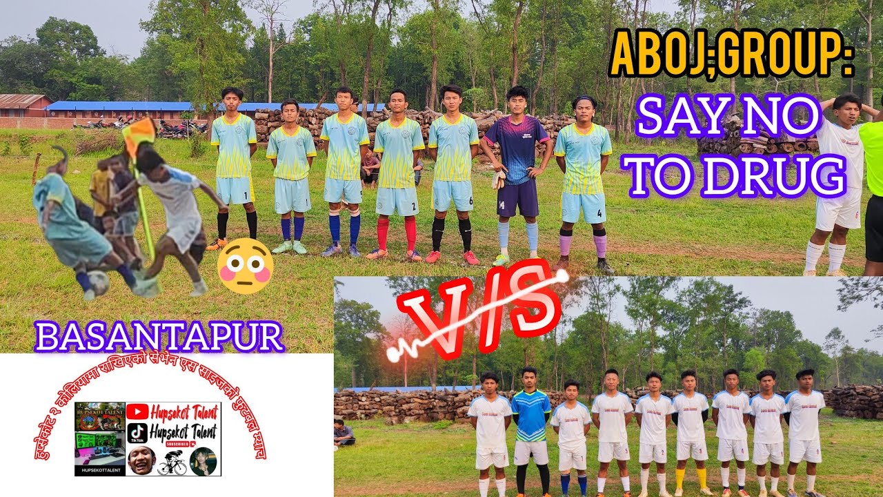 हुप्सेकोट २ कोलिया मा राखिएको 7A साइजको फुटबल म्याच ABOJ GRUP :SAYNO TO DRUG V/S BASANTAPUR ⚽️