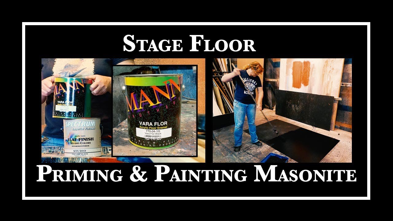 Stage Floor, part 1 – Painting Masonite for the Stage Floor