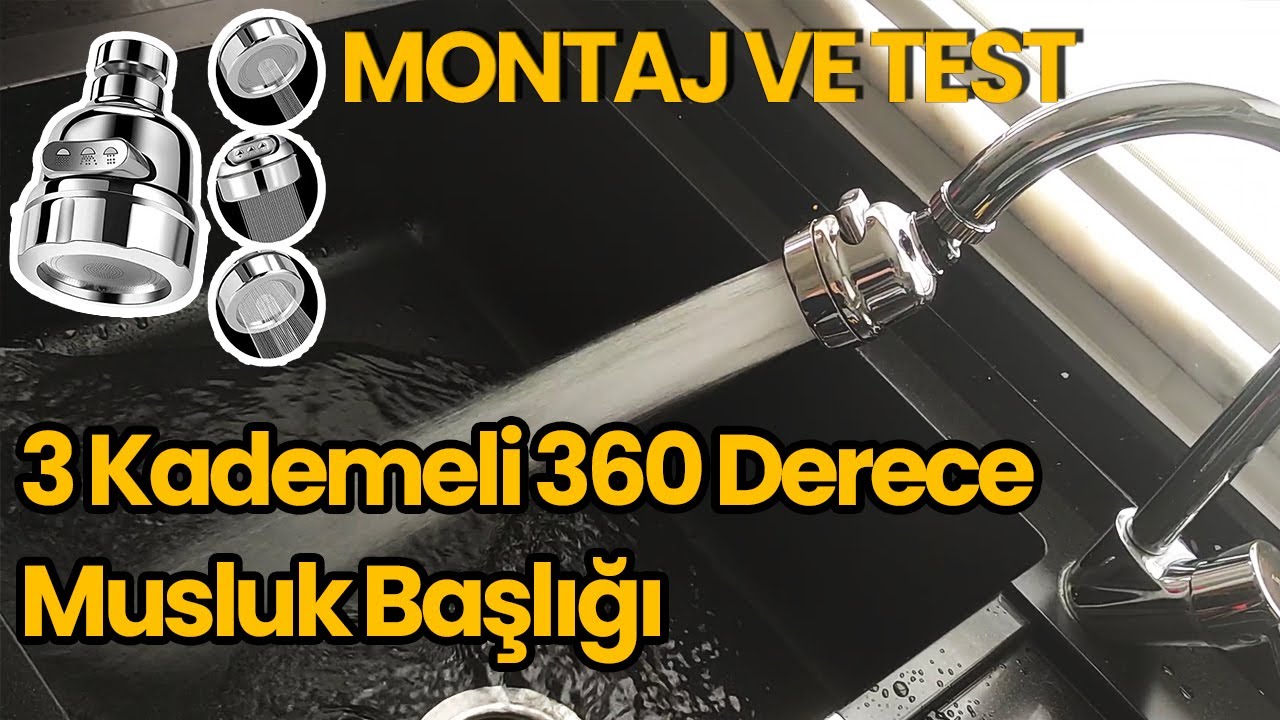 BİM Tasarruflu Esnek Musluk Başlığı | 3 Kademeli Başlık Montaj ve Test