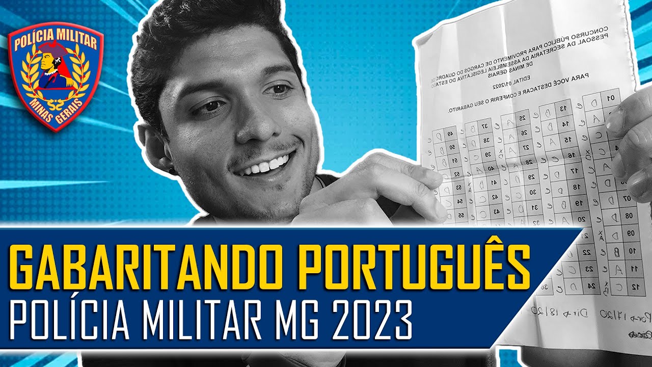 GABARITANDO PORTUGUÊS PMMG 2023 - Polícia Militar de Minas Gerais ✅(VEJA A DESCRIÇÃO)