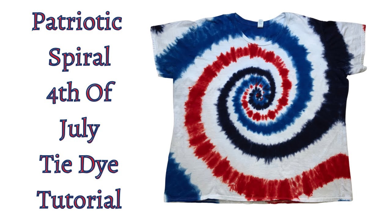 Tie-Dye Pattern: Patriotic Spiral For Fourth Of July