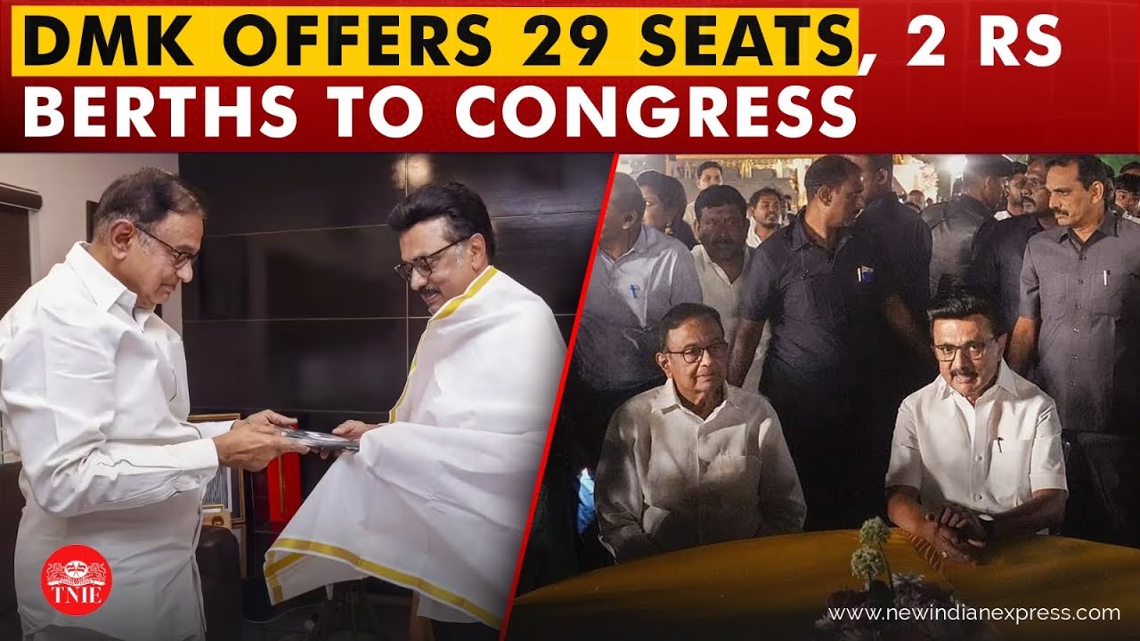 DMK offers 29 seats, 2 RS berths to Congress after P Chidambaram meets TN CM MK Stalin