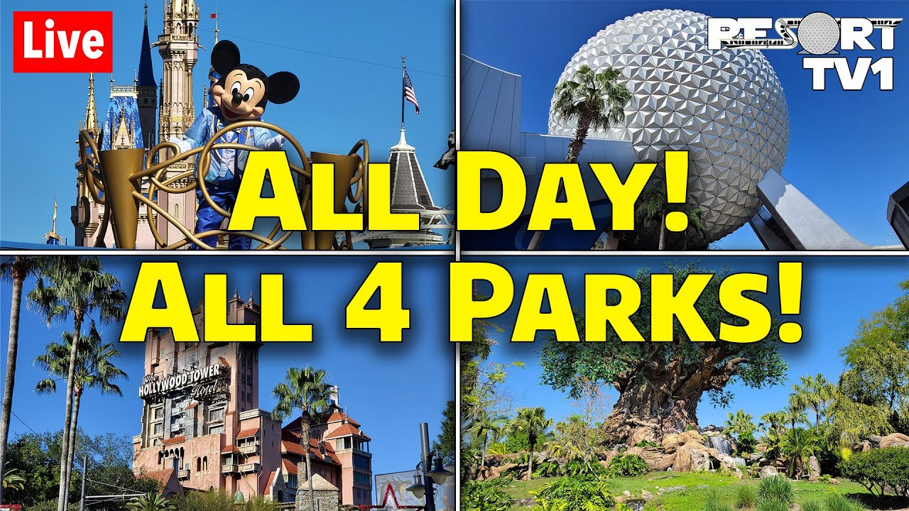 🔴Live: ALL DAY - ALL 4 Walt Disney World Parks - Park Hopping Live Stream - Part 2