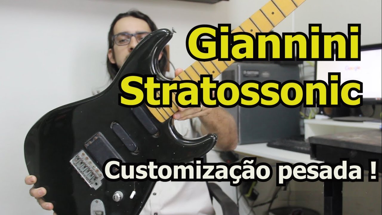 Customização! Guitarra Giannini Stratossonic 91: Escala Ébano+ Inst. Tensor +Customy+Gotoh. Brunelli