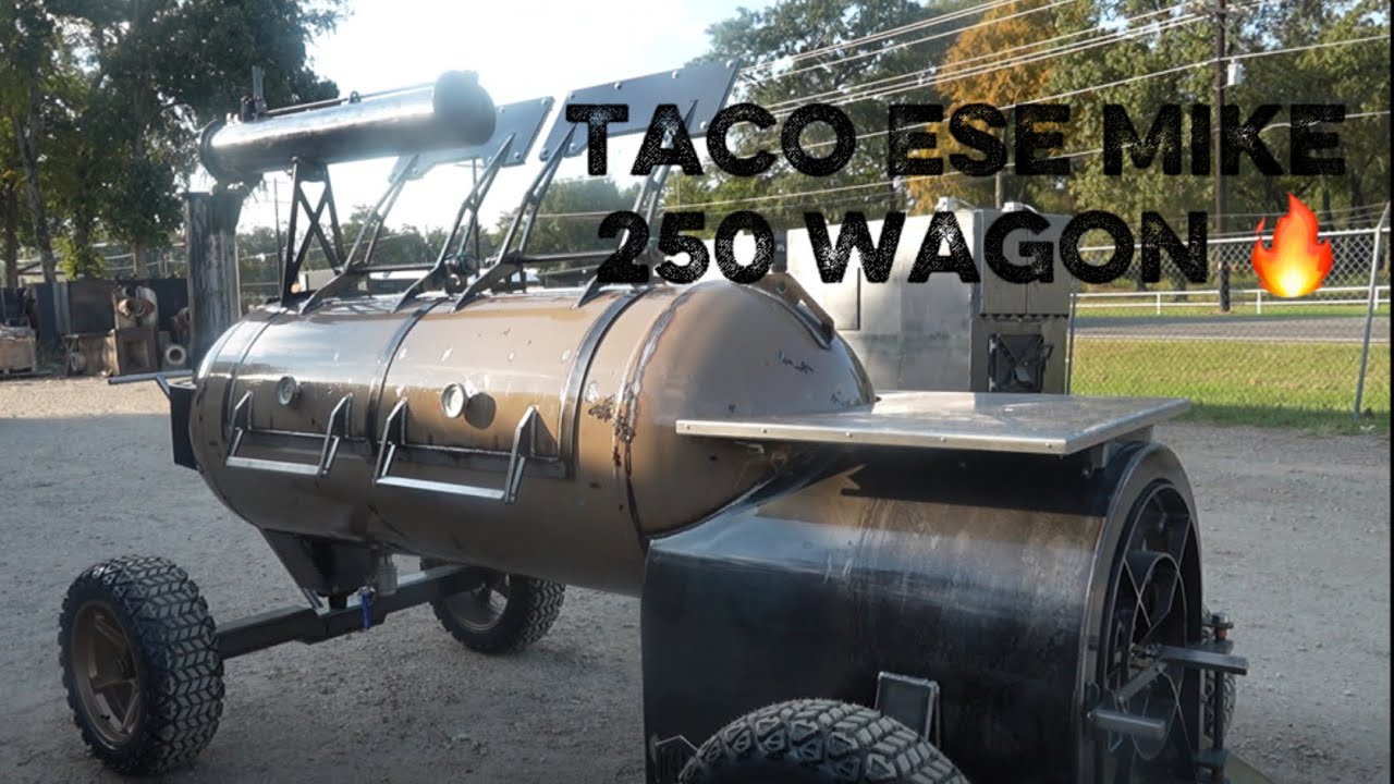 Beautiful 250 Gallon offset wagon going to Taco Ese Mike! Come with us to explore this 🔥 build!!