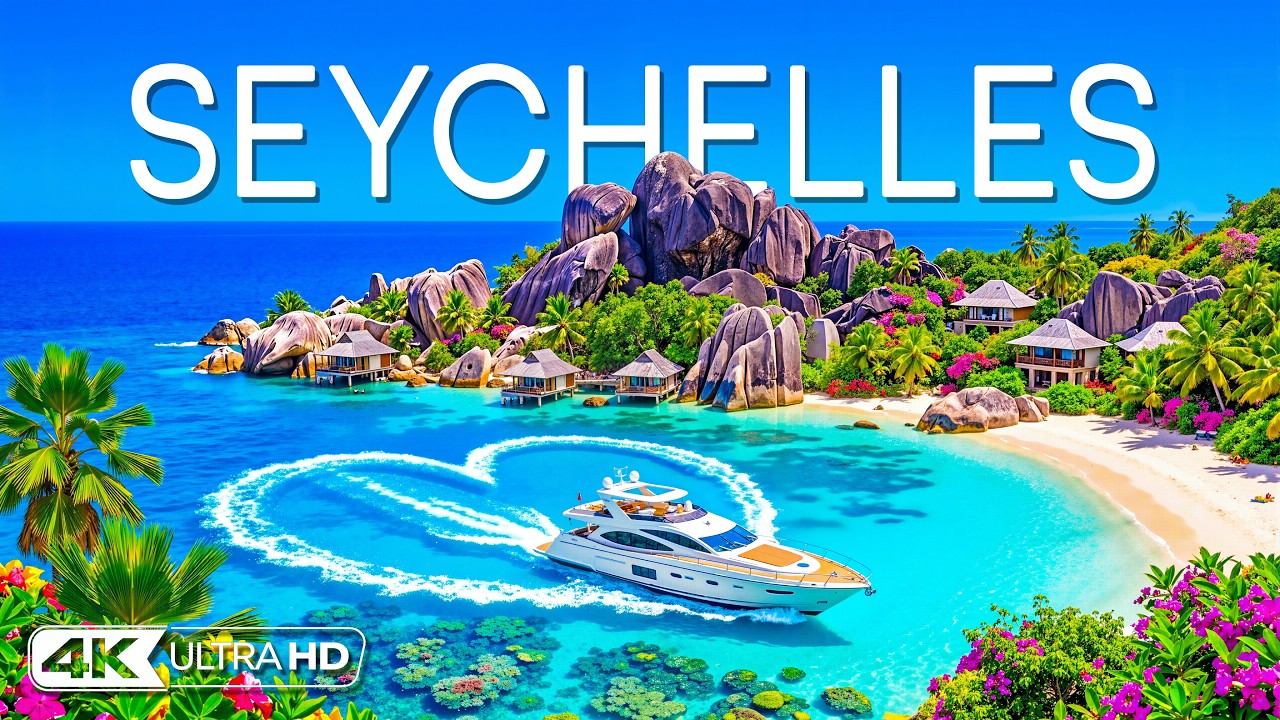 [4K] Seychelles 🇸🇨 Enchanting Praslin Island, Palm Forests & Crystal Waters
