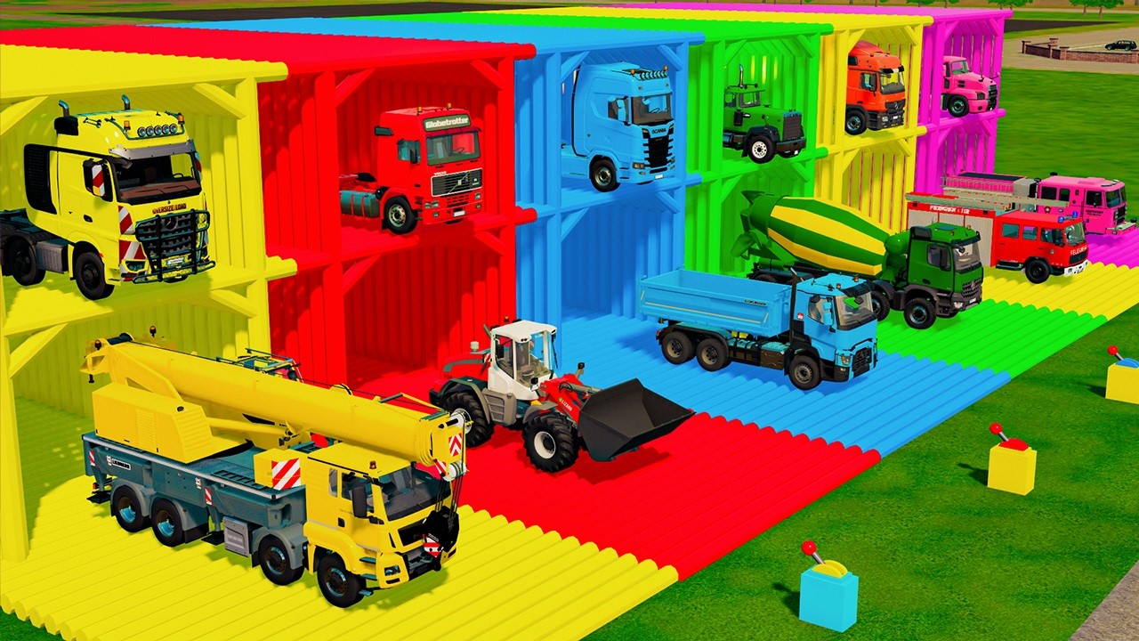 TRANSPORTING FIRE TRUCK, GARBAGE TRUCK & BIG TRUCKS by MAN TRANSPORTER! Farming Simulator 22