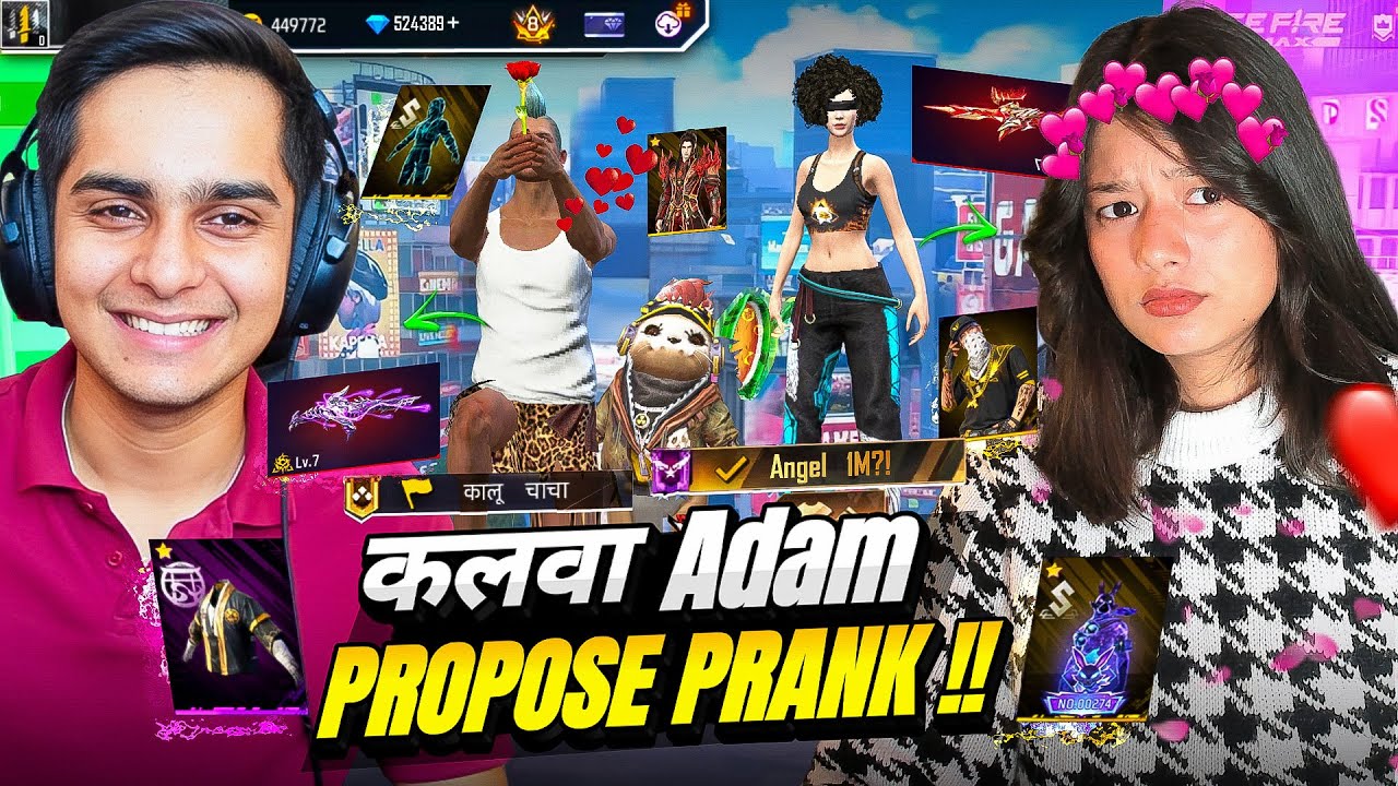 Kalu Adam Prank On Cute Girl Officer 💕🤣 Unexpected हो गया 😱🔥 - Free Fire Max