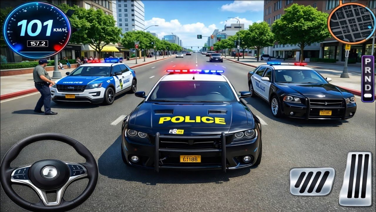 Police Car Chase Simulator 3D Game - Real Cop Cars Driving Simulator 2025 - Android GamePlay