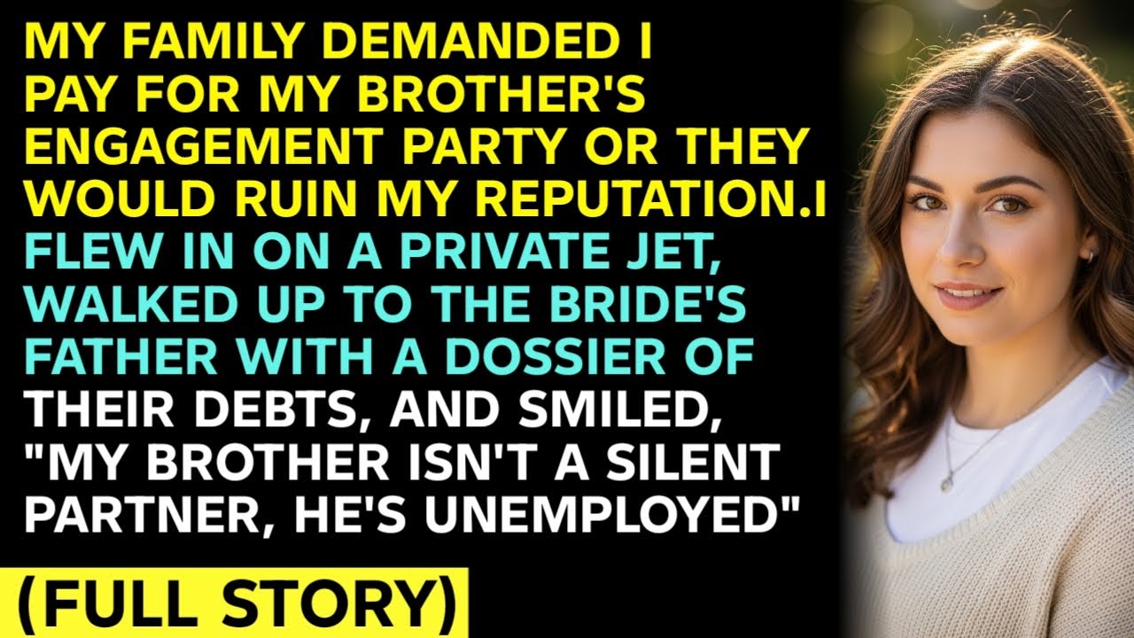 MY FAMILY DEMANDED I PAY FOR MY BROTHER'S ENGAGEMENT PARTY OR THEY WOULD RUIN MY REPUTATION.I FLEW 