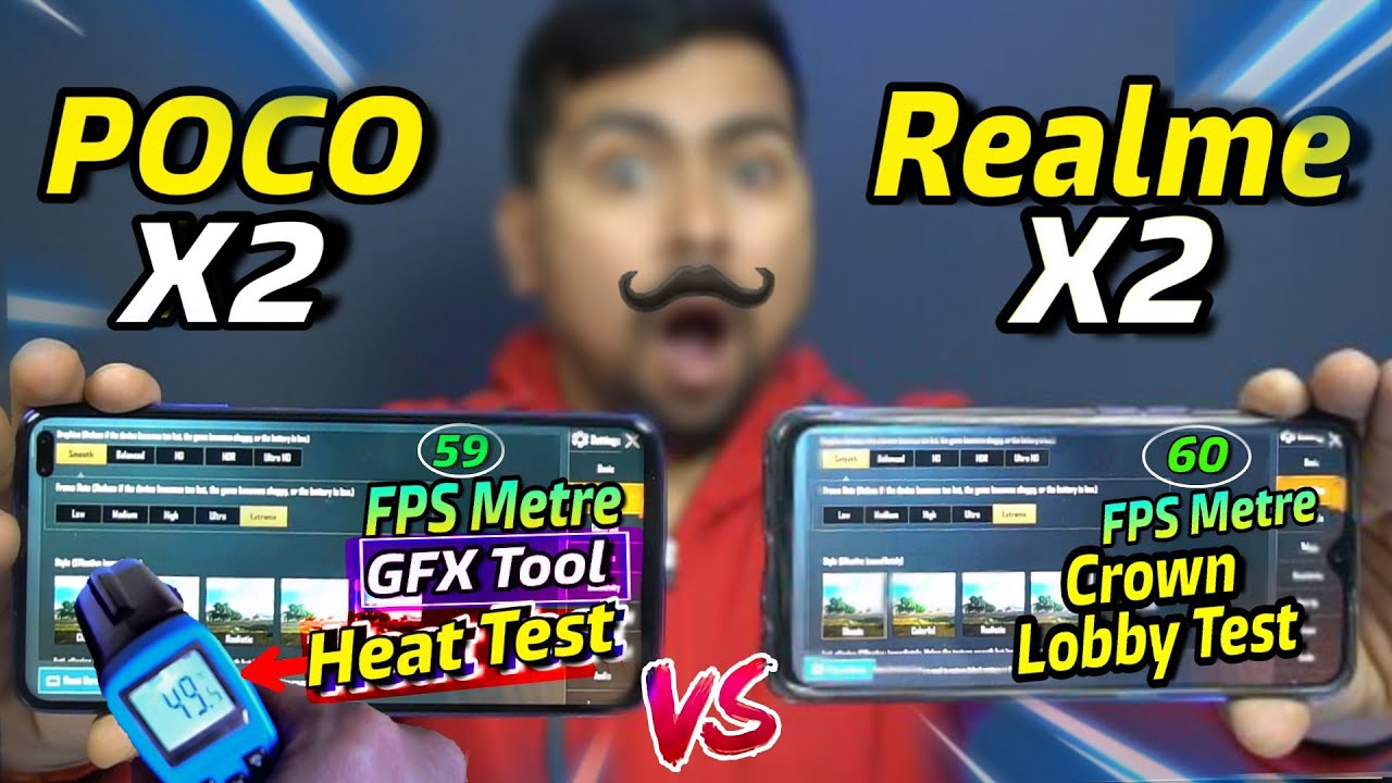 Poco X2 vs Realme X2 : Pubg Test with FPS Meter