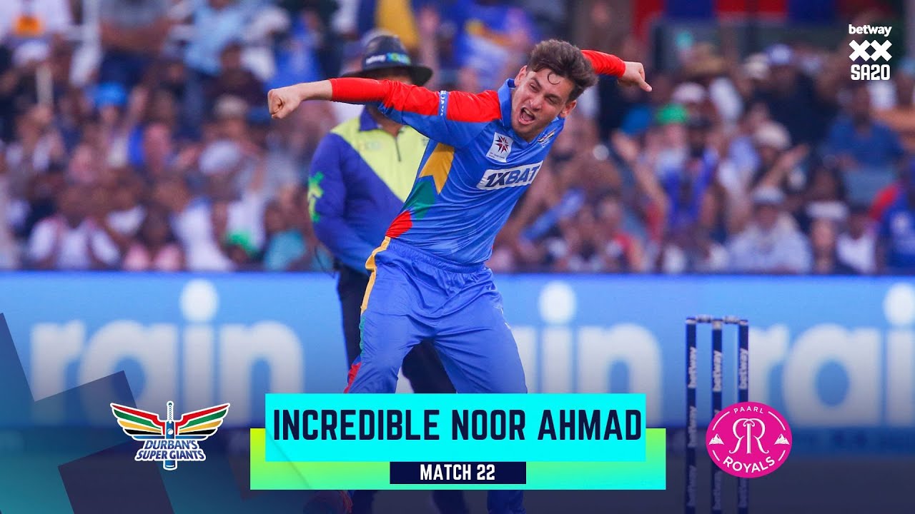 Season Two's First 5 wicket haul - Noor Ahmad | Durban's Super Giants vs. Paarl Royals | Betway SA