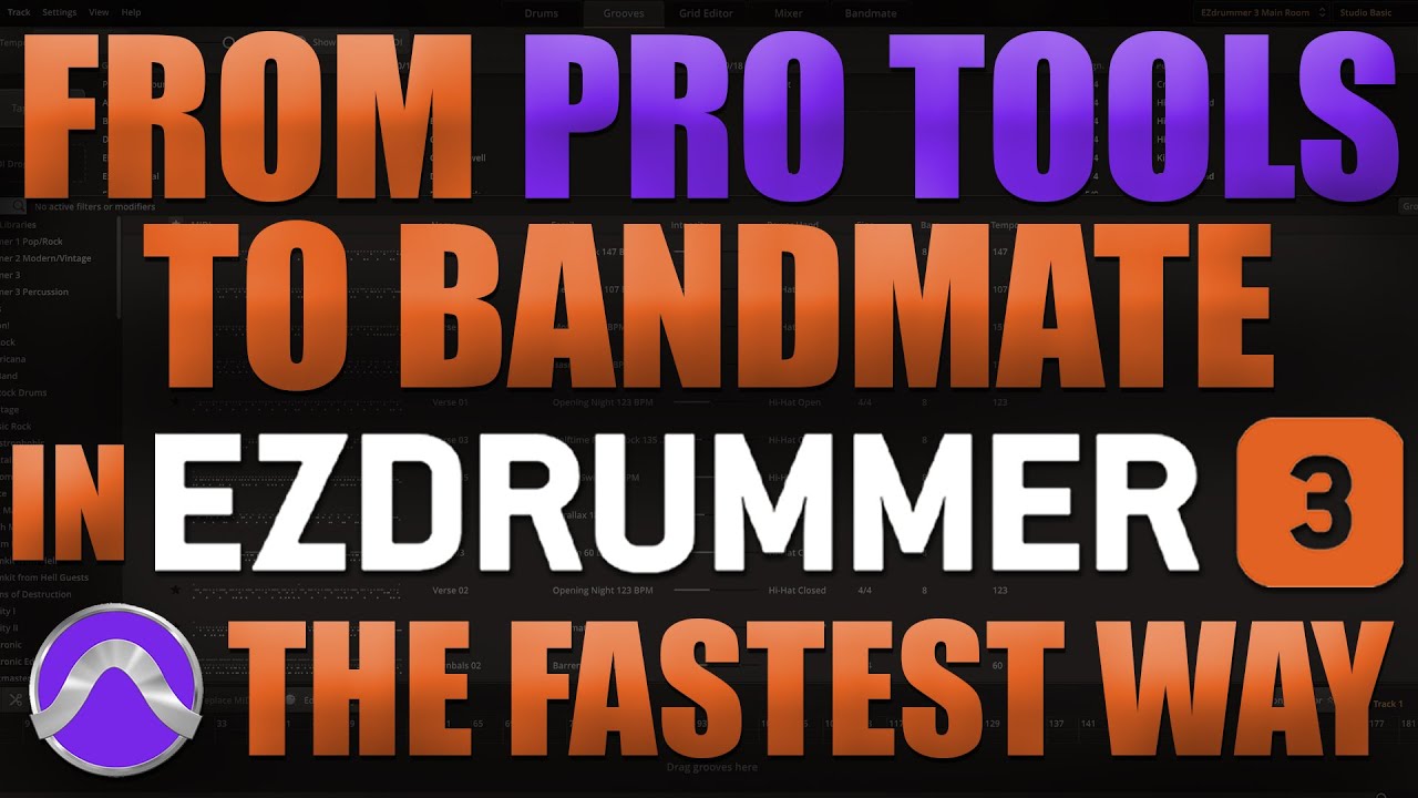 EZdrummer 3 and Pro Tools | Get Audio from Pro Tools to Bandmate | Fastest Way.