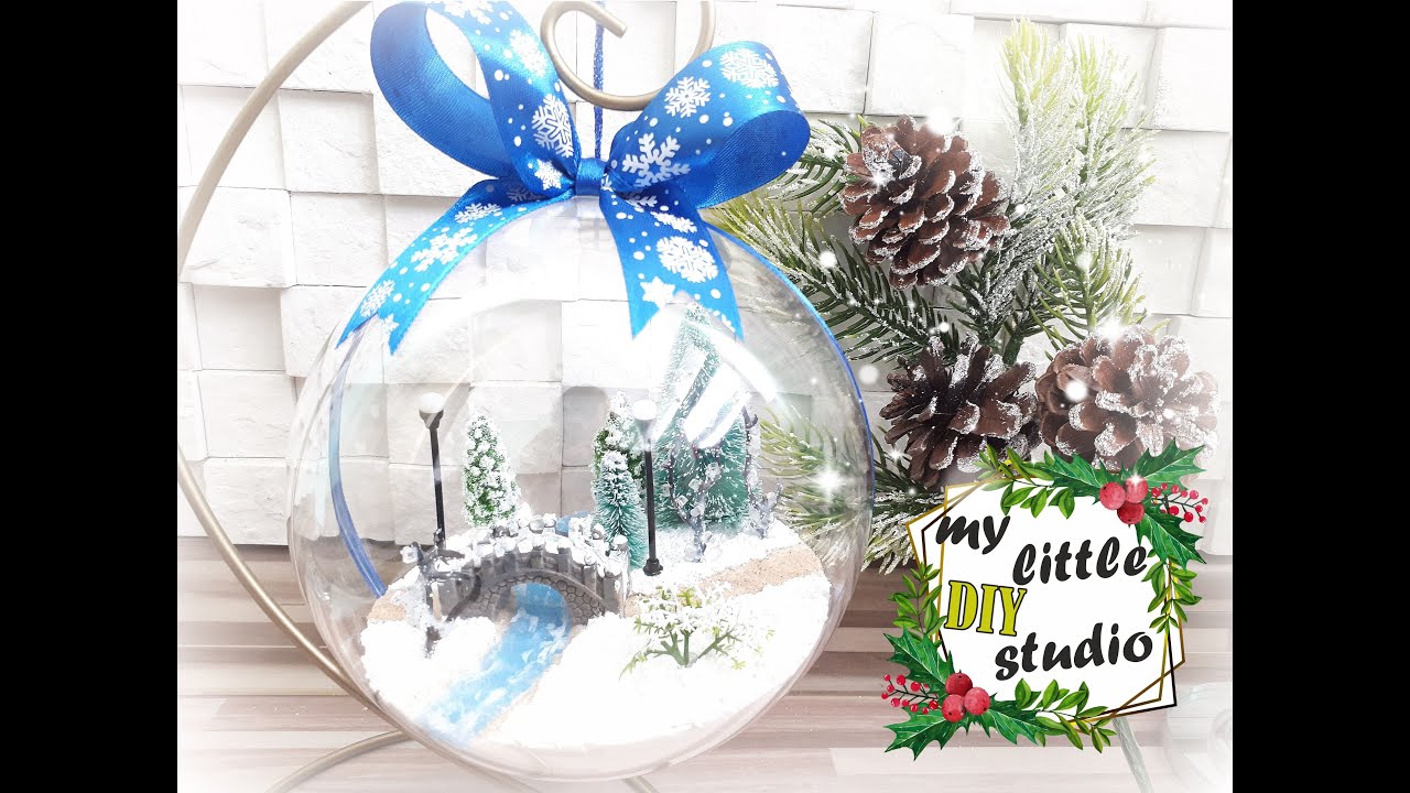 Bombka przestrzenna/Bombka 3D akrylowa ze śniegiem/DIY
