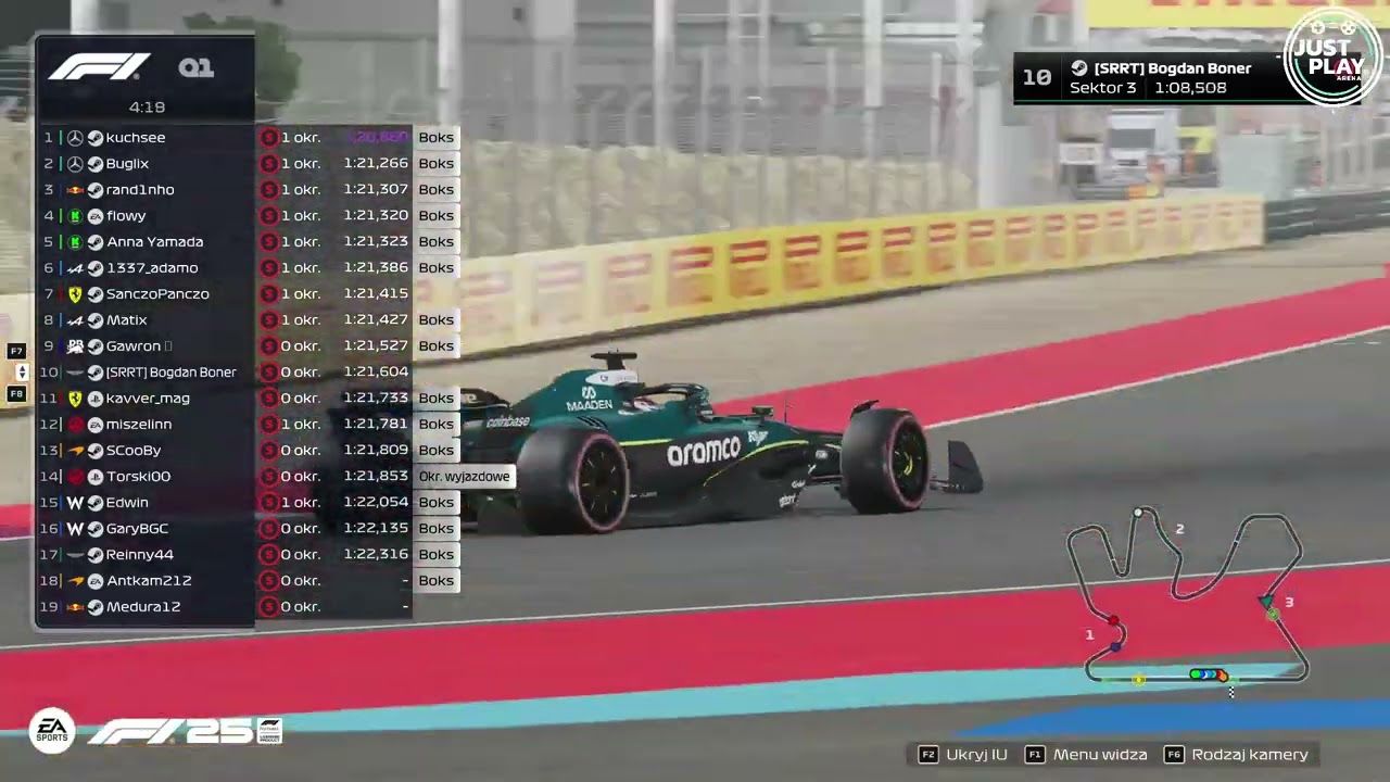 Liga F1 25 Just Play Arena 🏁 Runda 7 - GP Kataru ✅ Split F1 🚦🚦🚦