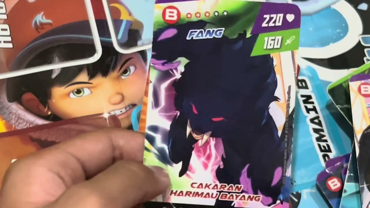 koleksi boboiboy galaxy card part terakhir