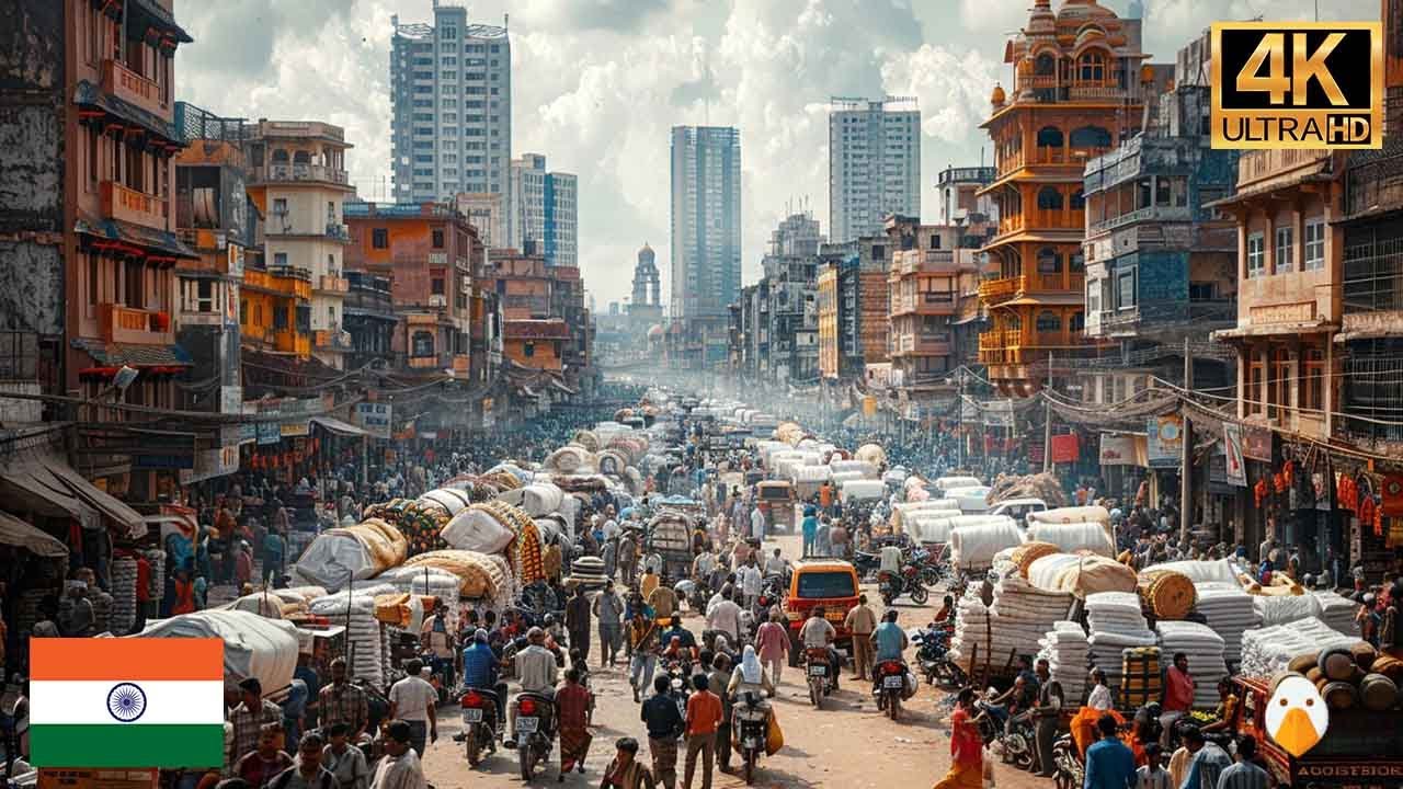 Реальная жизнь в Мумбаи, Индия🇮🇳 Самый густонаселенный мегаполис в Южной Азии (4K HDR)