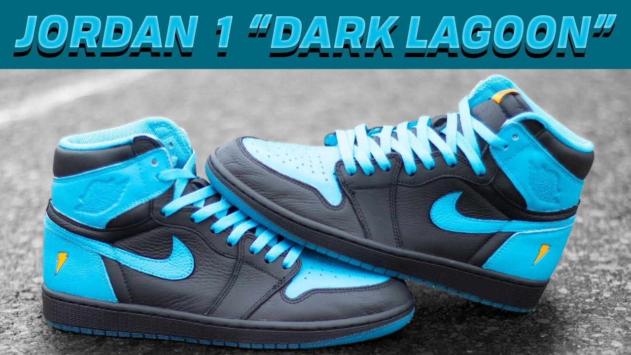 Dark Lagoon Air Jordan 1 Gatorade "Blue Lagoon" Full Custom Shoes Tutorial