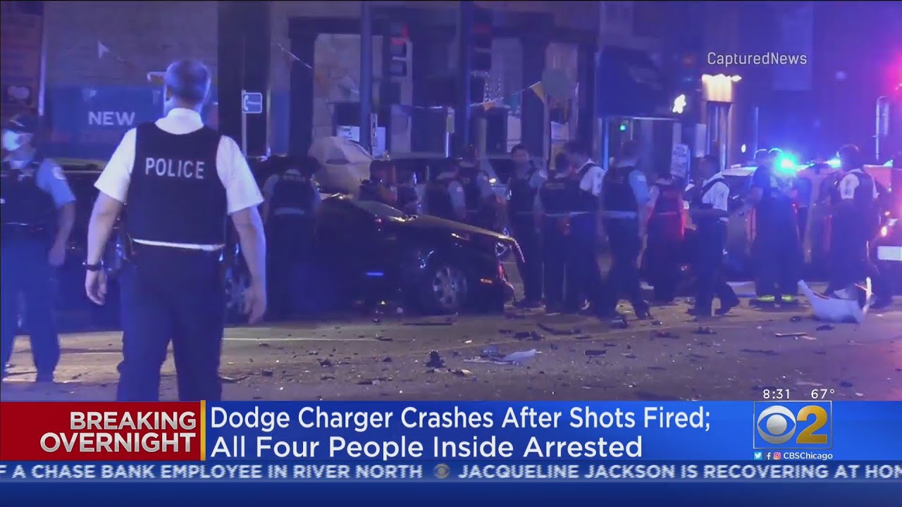 Car Crashes After Shooting, Police Pursuit In McKinley Park; All Four Occupants Arrested