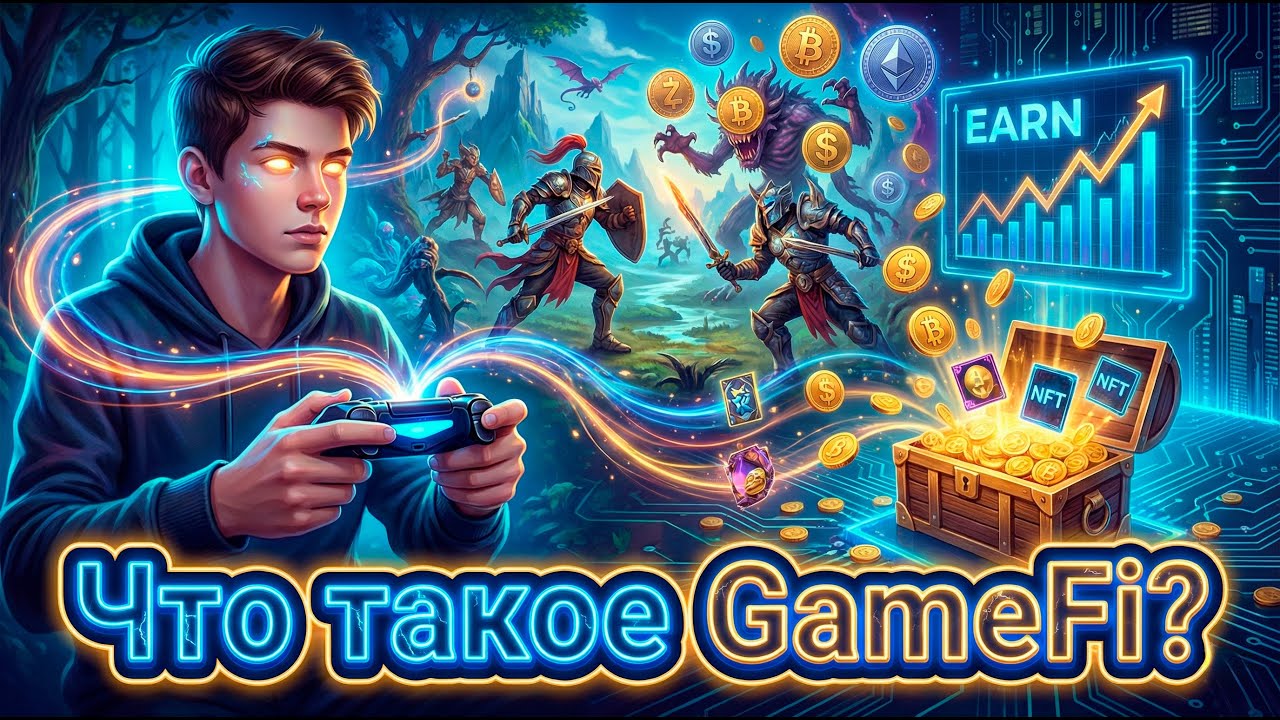 Что такое GameFi? Как получать ДОХОД в играх на Блокчейне 2026