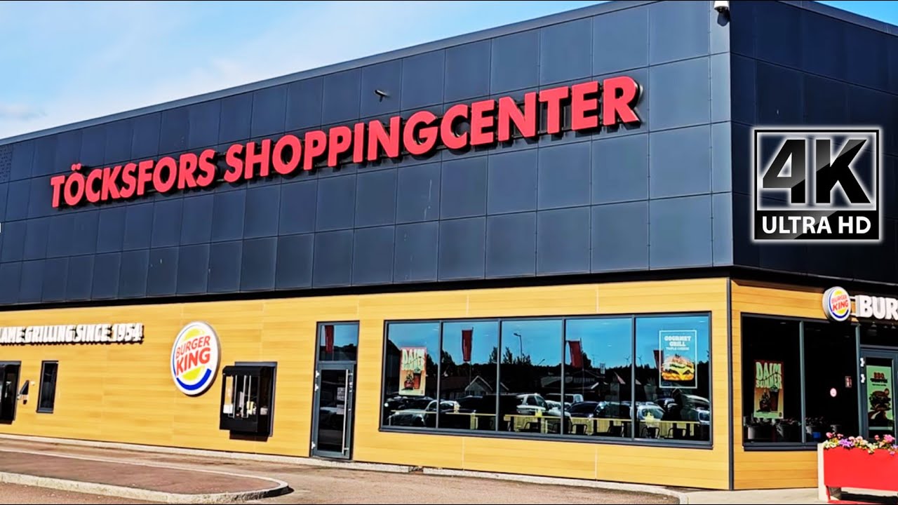 Töcksfors Shoppingcenter | 2 Minute Walking Tour [4K 🎧 Immersive]