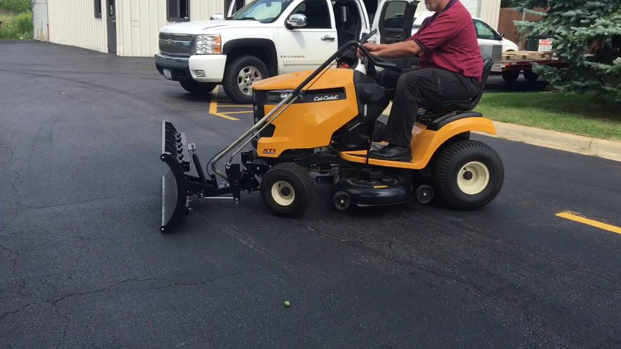 Nordic Plow easily attaches to the Cub Cadet plow assembly